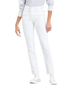 Pantalón Vaquero Levis 724 Western Blanco Mujer