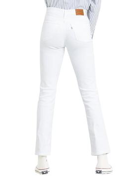 Pantalón Vaquero Levis 724 Western Blanco Mujer