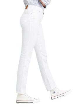 Pantalón Vaquero Levis 724 Western Blanco Mujer