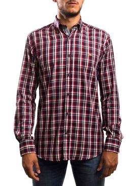 Camisa Klout Cuadros Marino y Rojo para Hombre