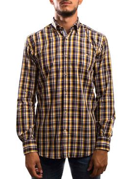 Camisa Klout Cuadros Amarillo para Hombre