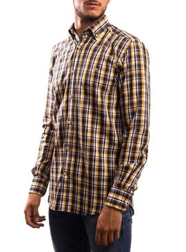 Camisa Klout Cuadros Amarillo para Hombre