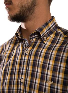 Camisa Klout Cuadros Amarillo para Hombre