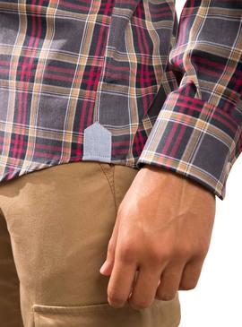 Camisa Klout Cuadros Gris para Hombre