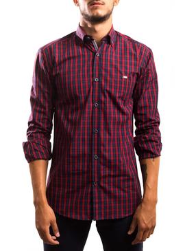 Camisa Klout Cuadros Rojo y Azul para Hombre