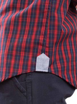 Camisa Klout Cuadros Rojo y Azul para Hombre