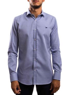 Camisa Klout Geometric Slim Azul para Hombre