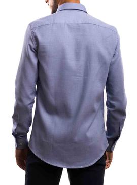 Camisa Klout Geometric Slim Azul para Hombre