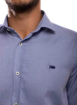 Camisa Klout Geometric Slim Azul para Hombre