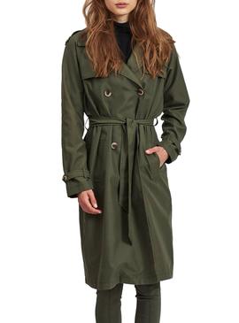 Gabardina Vila Trench Verde Mujer