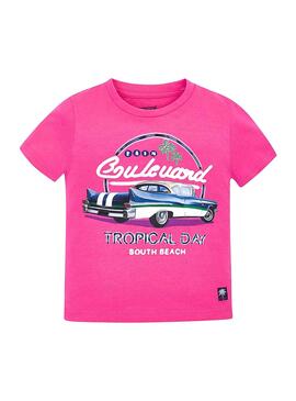 Camiseta Mayoral Car Rosa Niño