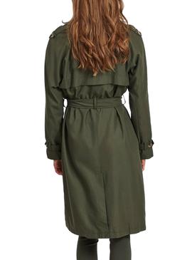 Gabardina Vila Trench Verde Mujer