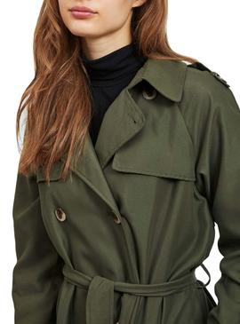 Gabardina Vila Trench Verde Mujer