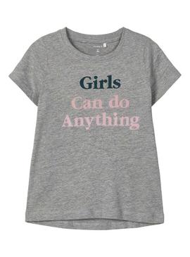 Camiseta Name It Girls Gris Para Niña