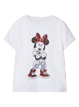 Camiseta Name It Minnie Blanco para Niña