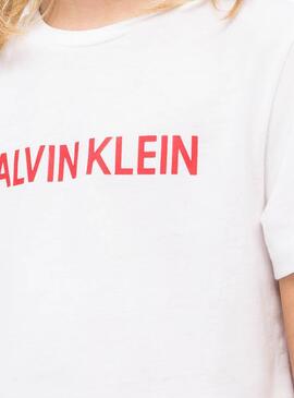 Camiseta Calvin Klein Jeans Logo Blanco Niño