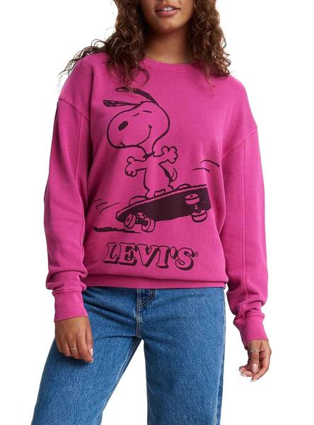 Sudadera Snoopy Unbasic Rosa Mujer