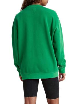 Sudadera Levis Snoopy Unbasic Verde Para Mujer