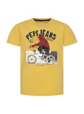 Camiseta Pepe Jeans Jonathan Amarillo para Niño