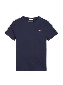 Camiseta Tommy Hilfiger Flag Tape Azul Niño