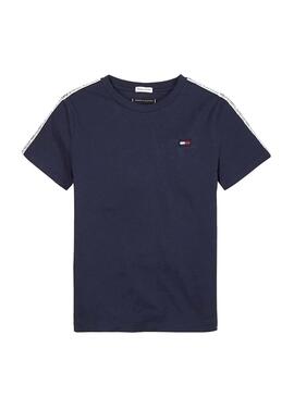 Camiseta Tommy Hilfiger Flag Tape Azul Niño