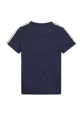 Camiseta Tommy Hilfiger Flag Tape Azul Niño