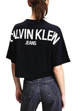 Camiseta Clavin klein Jeans Back Logo Negro Mujer