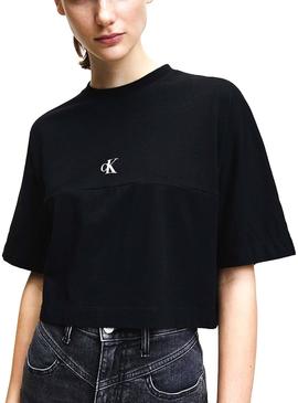 Camiseta Clavin klein Jeans Back Logo Negro Mujer