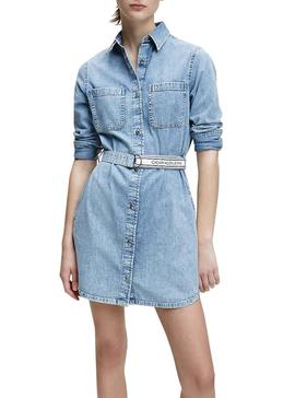 Vestido Calvin Klein Jeans Denim Belt Para Mujer
