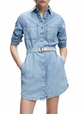 Vestido Calvin Klein Jeans Denim Belt Para Mujer