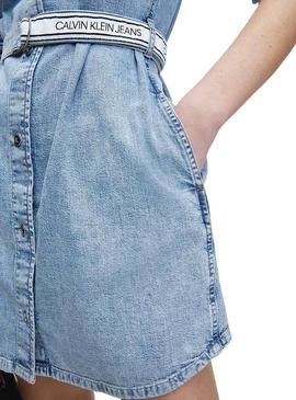 Vestido Calvin Klein Jeans Denim Belt Para Mujer