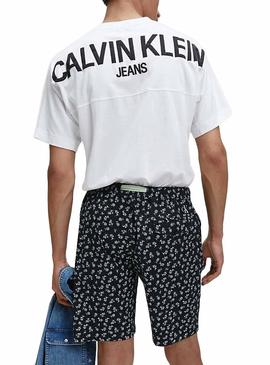 Sudadera Calvin Klein Jeans Bck Logo Blanco Hombre