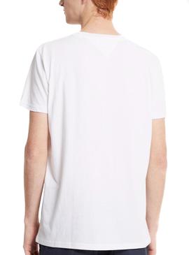 Camiseta Tommy Jeans Box Logo Blanco para Hombre