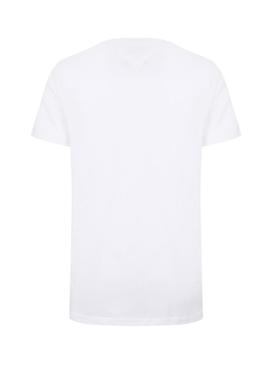 Camiseta Tommy Jeans Box Logo Blanco para Hombre