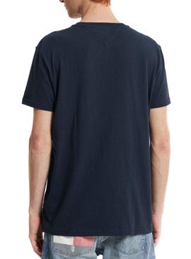 Camiseta Tommy Jeans Box Logo Marino para Hombre