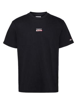 Camiseta Tommy Jeans Small Logo Negro para Hombre