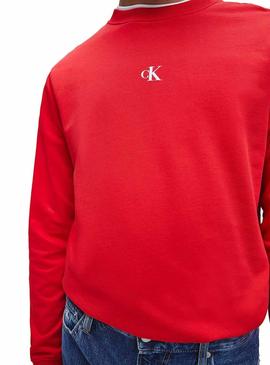 Sudadera Calvin Klein Jeans Puff Print Rojo Hombre