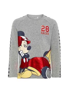 Camiseta Name It Mickey Janek Gris Niño