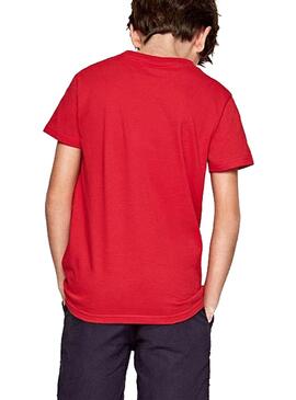 Camiseta Pepe Jeans Art Rojo Para Niño