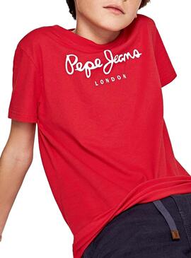Camiseta Pepe Jeans Art Rojo Para Niño