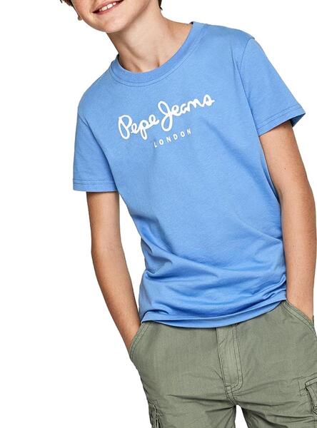 Camiseta Pepe Jeans Art Azul Para Nino