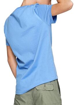 Camiseta Pepe Jeans Art Azul Para Niño