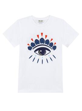 Camiseta Kenzo Falvio Optic Blanco Niño