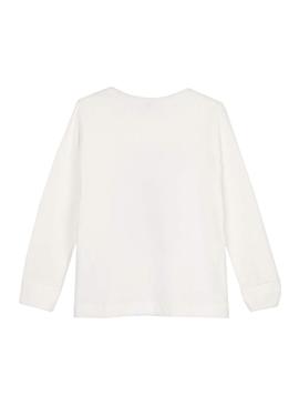 Camiseta Mayoral Lazo Mangas Blanco Para Niña