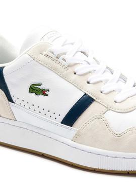 Zapatillas Lacoste T-Clip Piel Tricolor Hombre