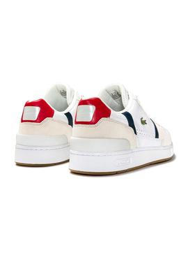 Zapatillas Lacoste T-Clip Piel Tricolor Hombre