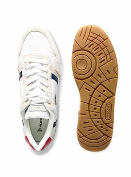 Zapatillas Lacoste T-Clip Piel Tricolor Hombre