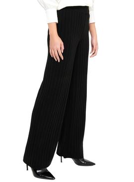 Pantalones Only Tessa De Punto Negro Para Mujer