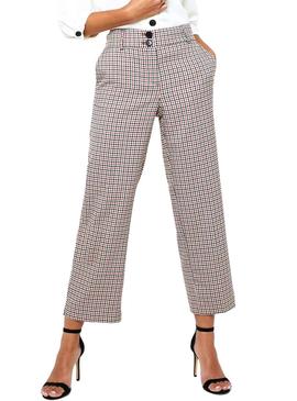 Pantalones Only Bea Cuadros Mid Ank Para Mujer