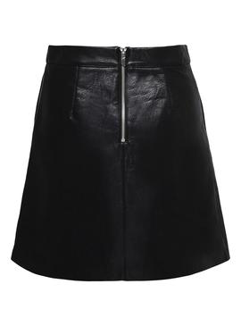 Falda Only Lisa Faux Leather Negro Para Mujer